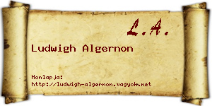 Ludwigh Algernon névjegykártya